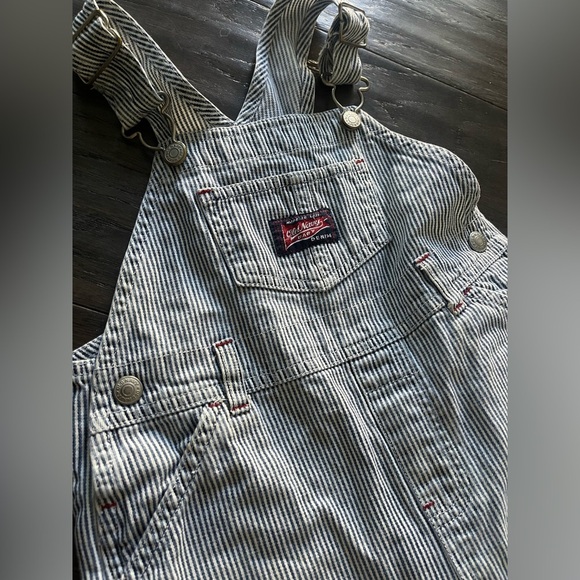 Old Navy Other - Y2K Old Navy 90s baby Hickory Stripe Romper Overalls 18-24 months Railroad Denim